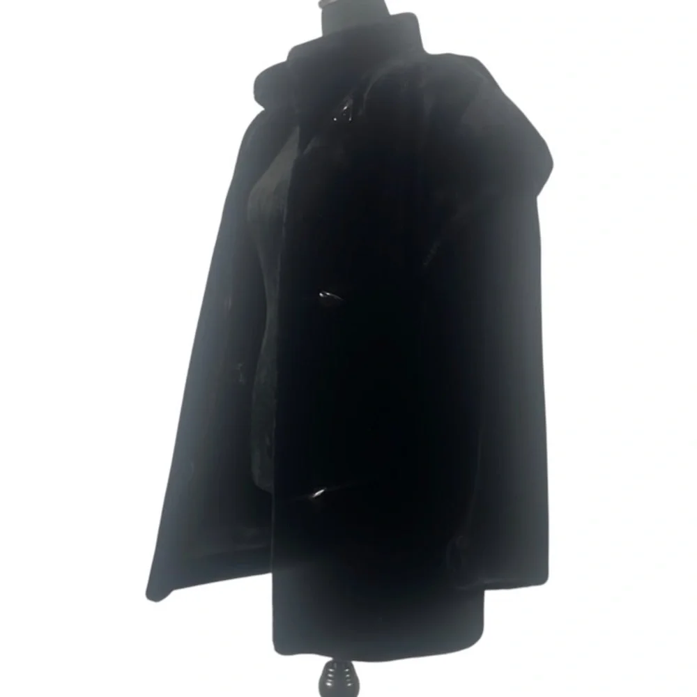 Vintage Sportowne Black Faux Fur Coat,Expressly for Dillards,size 6 - Picture 1 of 15